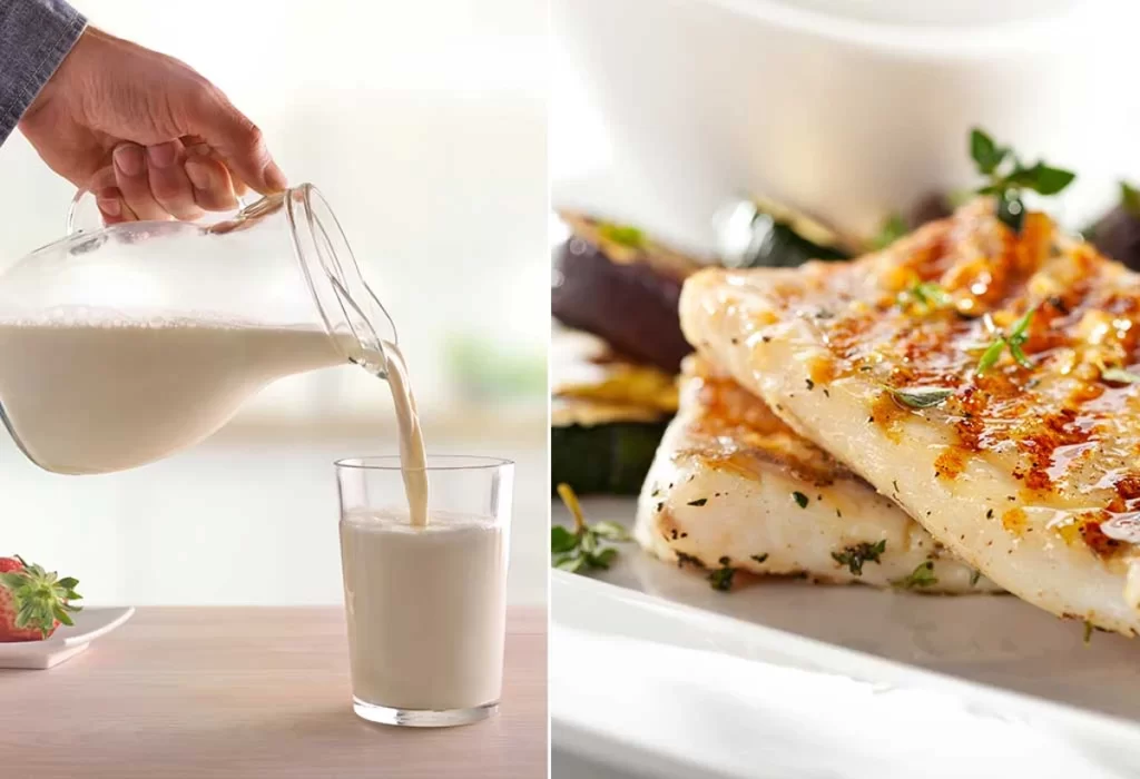 خوردن ماهی با لبنیات